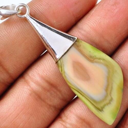 Imperial Jasper Pendant 925 Sterling Silver , 62 mm, AP0356