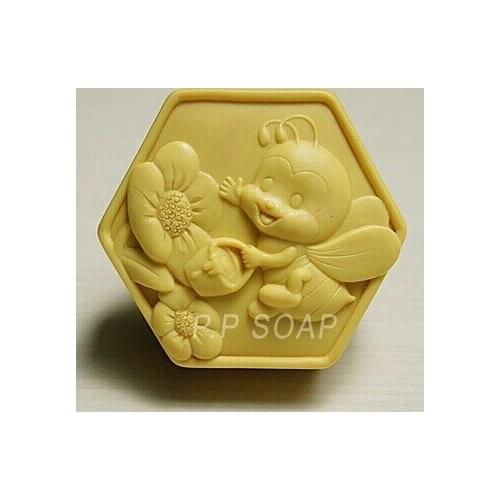 Ree shipping handmade soap silica gel mould candle soap mould silicone mold for DIY flower and bee