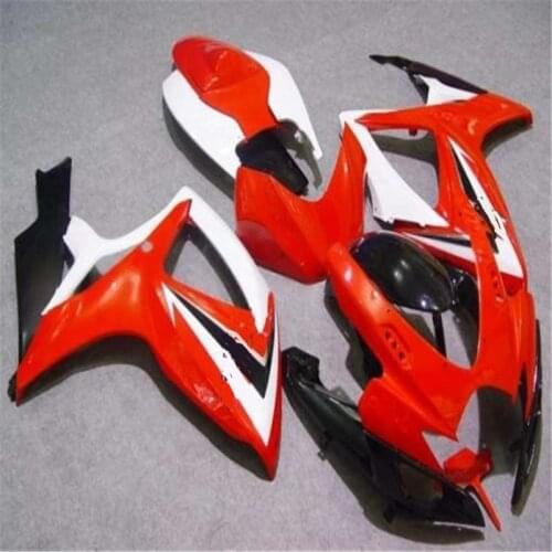 AND red white mold fairing kit fit for GSXR 600 750 K6 K7 06 07 2006 2007 black red GSXR600 GSXR750 06 07 2006 2007 fairings set