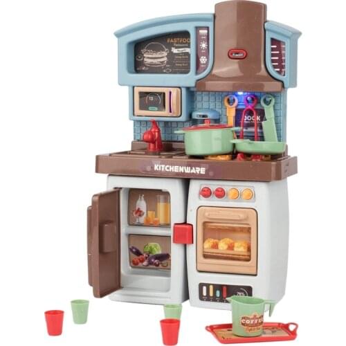Toddler Toys Play Kitchen Set Doll House Accessories Role Play Toy for Children Tableware Birthday Gift for Girl