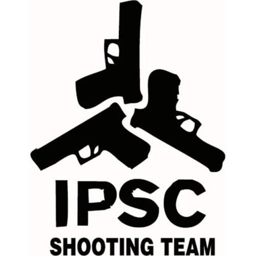 IPSC SHOOTING TEAM Cool Car Window Stickers Car Stickers Shooting Union Black Silver Good Quality Waterproof Sun Protection