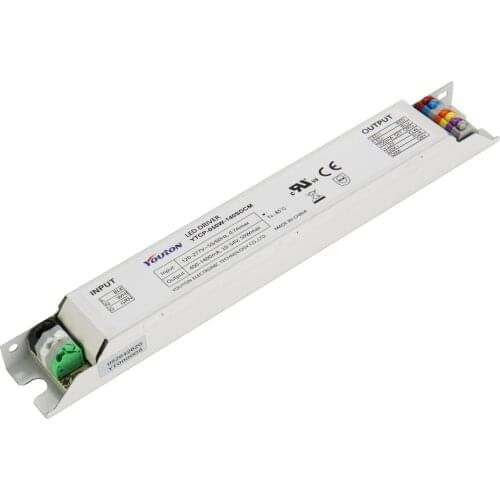 Compact Programmable 1%-100% dimming no flicker 50w led driver with 12V auxiliary output
