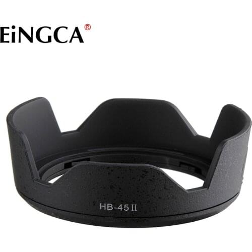 DSLR Camera Lens Hood Sunshade Cover HB-45 II Bayonet for Nikon AF-S DX f/3.5-5.6G 18-55mm ED II / VR (Not VR II) 52mm Lens