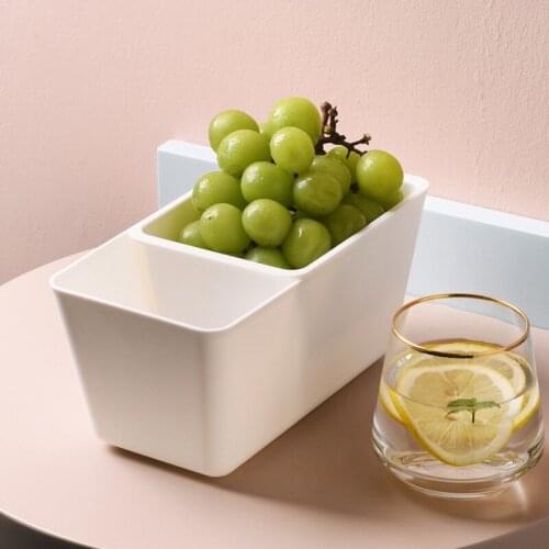 Multifunctional Double-layer Desktop Snack Nut Storage Box for Kitchen Living Room Fruit Drain Box Home Storage Wholesale
