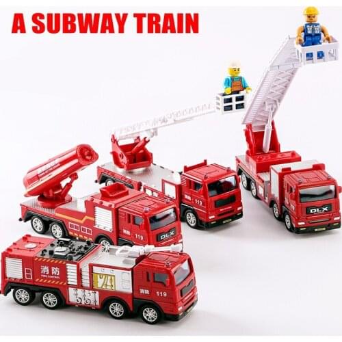 High simulation plastic fire rescue vehicle model,1:55 aerial ladder climbing fire truck toy,fire engineering truck