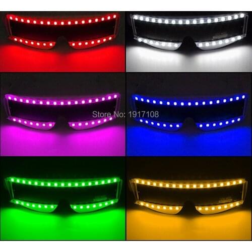 Fashion LED Glasses Dance Party Glowing Props LED Party Glasses Luminous Glasses Multi-function Quick Flash Led Glasses