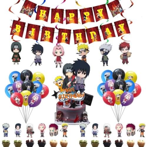 Naruto Theme Decoration Balloon Set Childrens Birthday Party Naruto Aluminum Film Balloon Combination Party Supplies