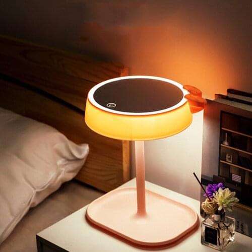 Desktop Decorative Mirrors USB Charging Touch Screen Decorative Mirror With Fill Light LED Desktop Storage Desktop Vanity Beauty