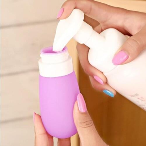 New 2018 Cute Round Empty Silicone Travel Packing Bottle Press Bottle for Lotion Shampoo Bath 38ML SN1301