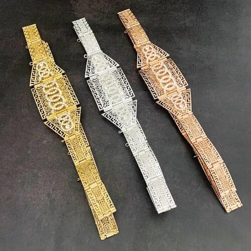 New Moroccan chic belted wedding dress gold and silver luxury metal belt Gold womens belt chain adjustable length