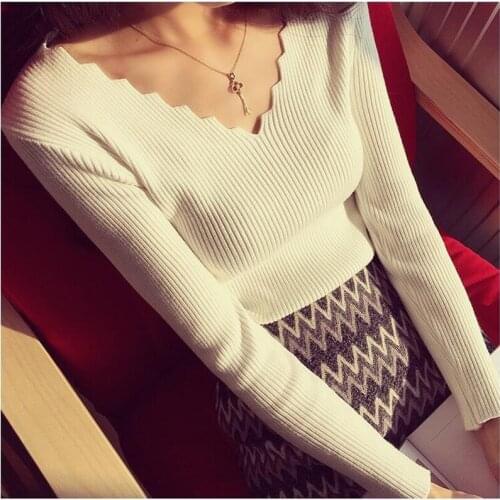 NEW! Women Elastic Knitted Sweaters Autumn Winter Slim Long Sleeve Pullovers Korean Knit Basic Top Bottoming Shirt 5 Colors