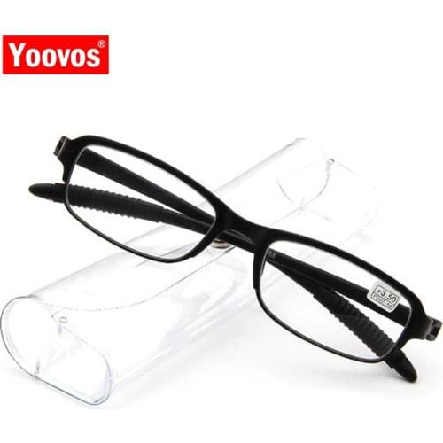 Yoovos Reading Glasses Men Anti Blue Presbyopia Eyeglasses Frame Antifatigue Computer Glasses For Women/Men Square Eyeglasses