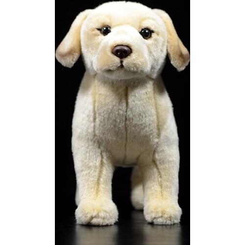 Original Labrador Dog Yellow Guide Dog Work Dog Stuffed Plush Toy Cute Child Gift Realistic Lifelike Animal Doll Soft Present