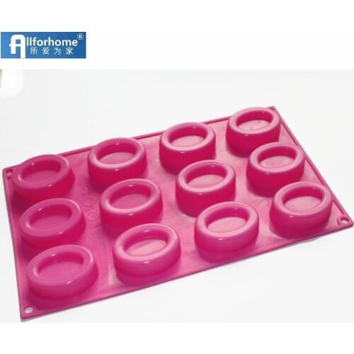 12 Hole Oval Silicone Cupcake Baking Pan Donut diy Mold Cake Pan Muffin Cup Chocolate Jelly Mold Ice Cube Guest Sample Soap Mold