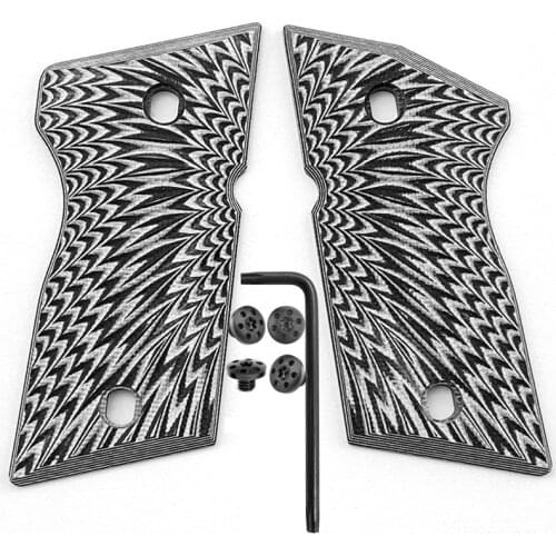A pair Sunburst Texture G10 Grips CNC Tactical non-slip diy w accessories for CZ 2075 RAMI Screws Included