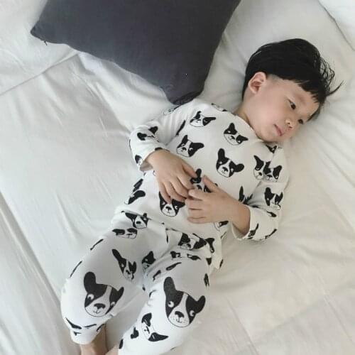 Pajamas for boys girl Clothes for children Pajamas with cotton set of childrens clothes with pattern from cartoon pajamas TZ542