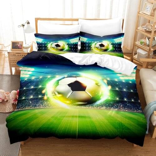 Football Bedding Set Single Twin Full Queen King Size Sports Enthusiasts Fans Bed Set Childrens Kid Bedroom Duvetcover Sets 003