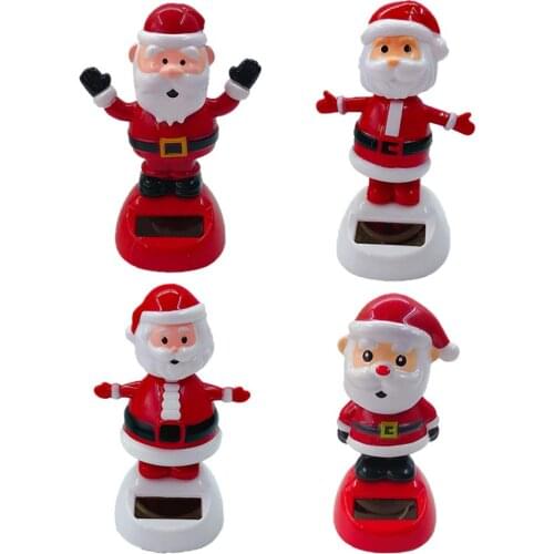Solar Innovative Swing Doll Moving Head Christmas Gift Car Decoration Supplies For Child Gift