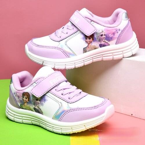 Girls' Sports Casual Shoes 2021 Spring New Cartoon Princess Girls' Shoes New Fashion Brand Girls Sneakers 26-31