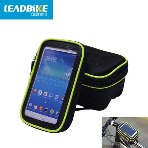 Leadbike Bicycle Bag Top Front Frame Tube Bag MTB Road Bike Bag Touchscreen Phone Case For 5.5" Mobile Phone Cycling Accessories