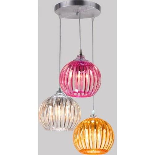 LED Color Acrylic creative buffet meal cafe children study 31w - 40w pumpkin lamp 110v-240v