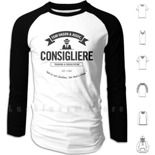 Tom Hagen ( Black ) hoodies The Godfather Tom Hagen Brando Pacino Duval Mafia Mob Mobster Gangster