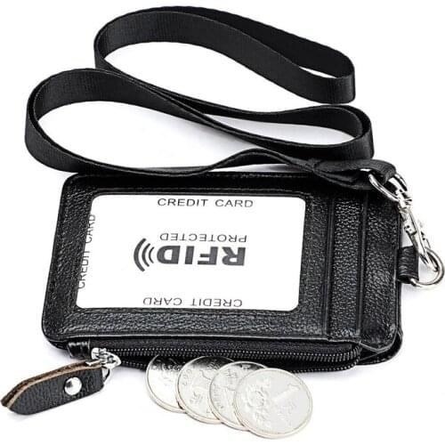 Genuine Leather Work ID holder Mini Slim Cash purse Men Money wallet Male Purse Female credit Card holder Thin Coins Pocket