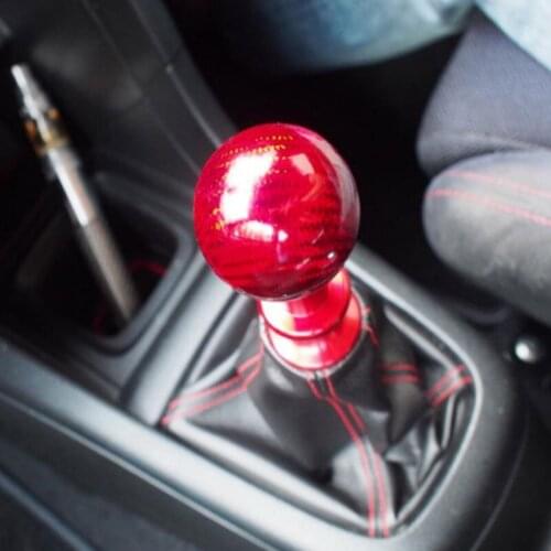 Universal Manual Auto Modified Shift Head Round Aluminium Alloy Racing Gear Head Wave Rod Ford BMW JDM Subaru Car Accessories