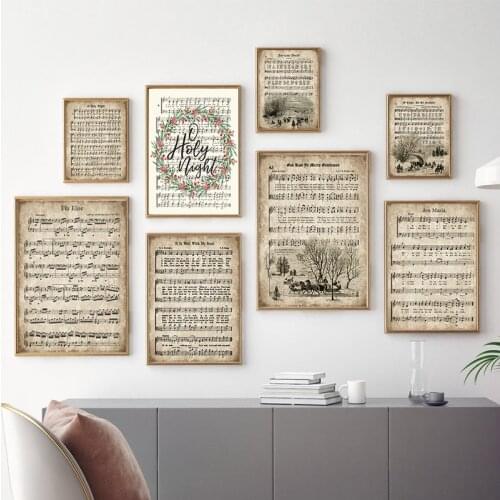 Amazing Grace Print Vintage Sheet Music Poster Antique Rose Hymn Wall Art Canvas Painting Picture Christian Song Farmhouse Decor