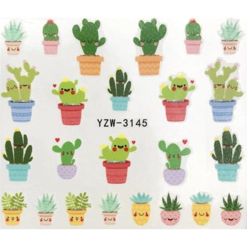 YZWLE 1 Sheet Pink Plum/Butterfly/ Flower Water Transfer Nail Sticker Decals Beauty Decoration Designs DIY Color Tattoo Tip