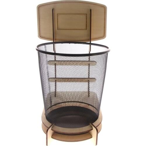 1Piece Creative Basketball Stand Wastebasket Basketball Rubbish Bin Wastebasketball Trash Baskets Office Ashcan