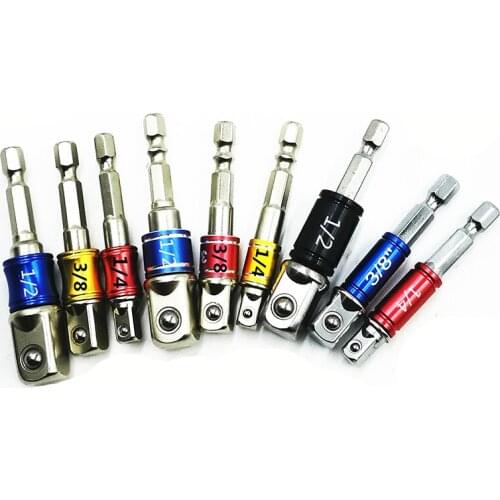 3Pcs 1/4" 3/8" 1/2" Driver Adapter Socket Adapter Power Extension Bit Set for Hex Wrench Extension Drill Bits Drills Nut Driver