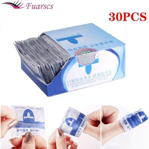 30pcs Degreaser for nails Gel Nail Polish Remover Wipes Napkins for Manicure Cleanser Nails Art UV Gel Remover