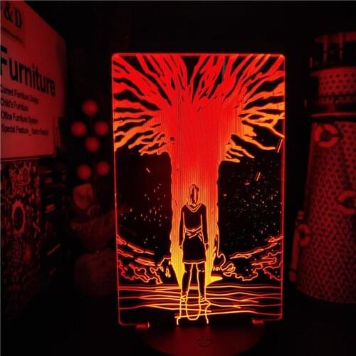 Attack On Titan Anime 3D Night Light Home Decoration Path Eren Jaeger Lampara Led Kawaii Room Decor Manga Luminaria Lights Lampe