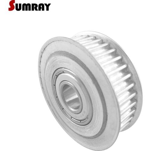 SUMRAY 5M 40T With Teeth Idler Pulley Bore 10/15/17/20/25/30mm Toothed Pulley Wheel Width 16/21/27mm Tension Belt Idler Pulley