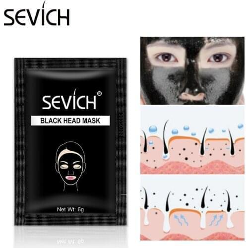 SEVICH 5PCS/Set Black Head Mask Blackhead Remover Black Face Mask Acne Treatments Peel Off Masks Nose Black Dots Skin Care