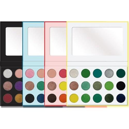 50 Piece 15 Colors Eye Shadow Palette Private Label DIY Wholesale Customized Shimmer Matte Glitter Eyeshadow Pallete Makeup