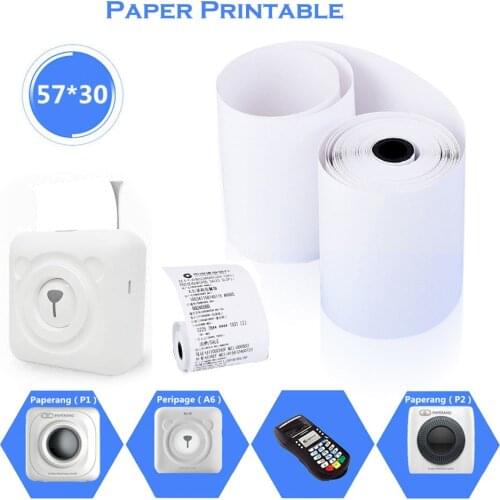 57*30mm Thermal Printing Paper for Paperang & Peripage Mini Printer Translucent Film Printing Paper