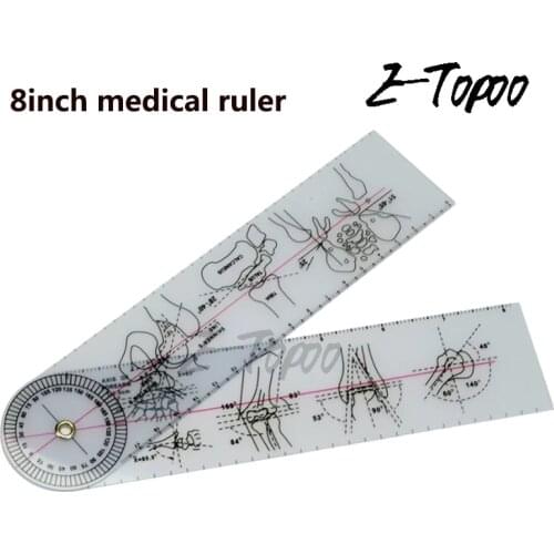 8inch medical ruler Goniometer Angle ruler Spinal goniometer Bone measurements feet ruler