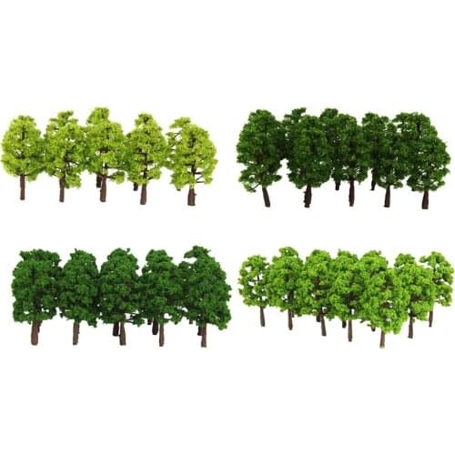 80Pack Green Model Trees Fit N Scale Train Railway Scenery Layout 1:150 3.15inch