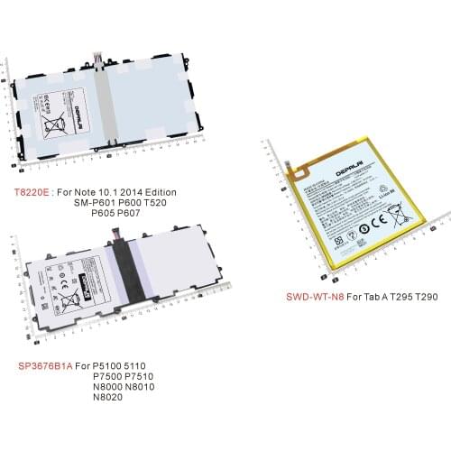 T8220E T8220U SP3676B1A SWD-WT-N8 Battery For Samsung Galaxy Tab Note P600 T520 P601 P605 P5100 P7500 P7510 N8000 T295 T290