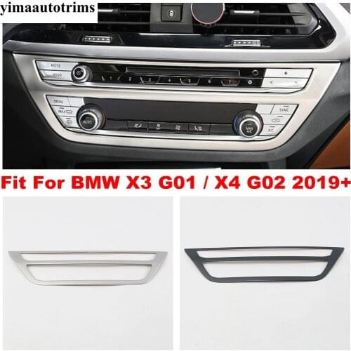 Central Control Air Conditioning Panel Cover Trim Stainless Steel Accessories Fit For BMW X3 G01 2018 - 2021 X4 G02 2019 - 2021