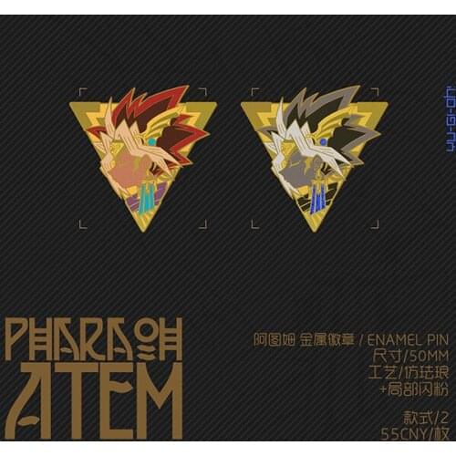 Anime Yu-Gi-Oh ATEM Theme Imitation Enamel Metal Badge Button Brooch Pins Souvenir Toy Cosplay Props Gift