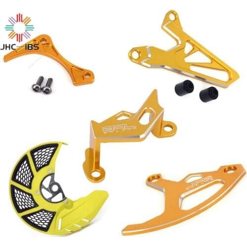 For SUZUKI RMZ250 07-17 Motorcycle CNC Brake Disc Caliper Brake Disc Rotor Machined Case Saver Front Sprocket Cover Rear