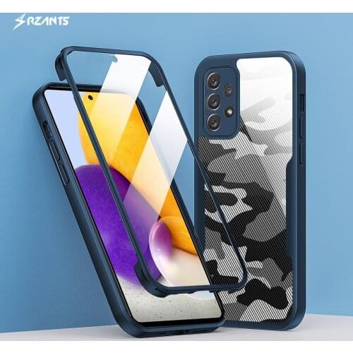 Rzants For Samsung Galaxy A52 A72 Case [360 Camouflage Bettle] Full Protection Cover Soft Clear Shockproof Casing