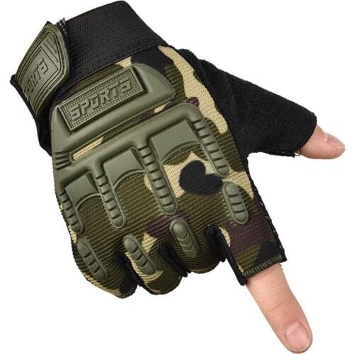 Kids Tactical Fingerless Gloves Military Armed Half Fingers Glove Anti-Skid Sports Outdoor Children Boys Girls Gloves