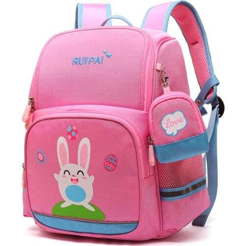 Cartoon Rabbit Children Backpacks Large Capacity School Bags for Girls Boys Primary School Students Kid Bags Mochila Infantil