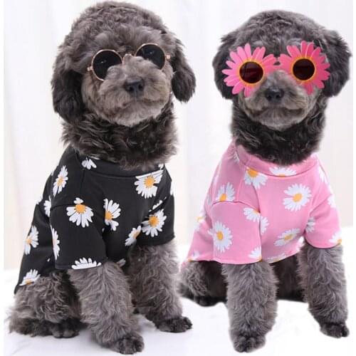 Daisy T-Shirt Dog Clothes for Small Medium Dogs Pet Dogs Puppy Coat Spring Summer Travelling Outfit Cloth Teddy Bichon Chihuahua