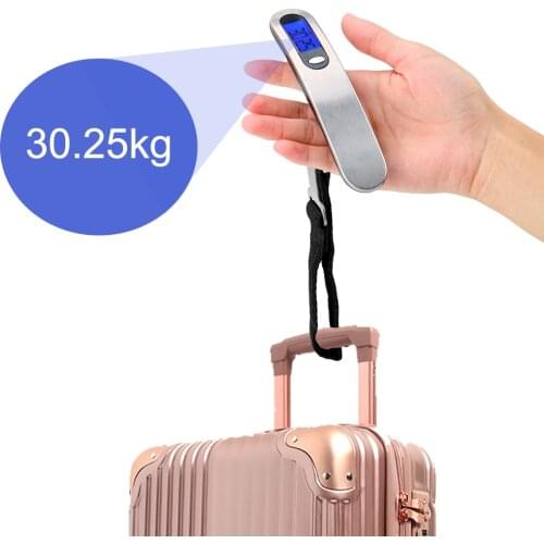 NICEYARD 50kg/110lb Electronic Luggage Scale Handheld Belt Scale LCD Display Backlight Digital Scales Fishing Scale