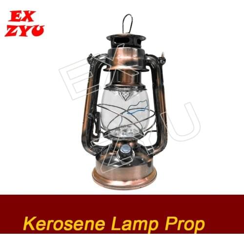 EXZYU Kerosene Lamp Prop Real Life Escape Room Press A to Light On Press B to Light Off By Wireless Controller Chamber Room